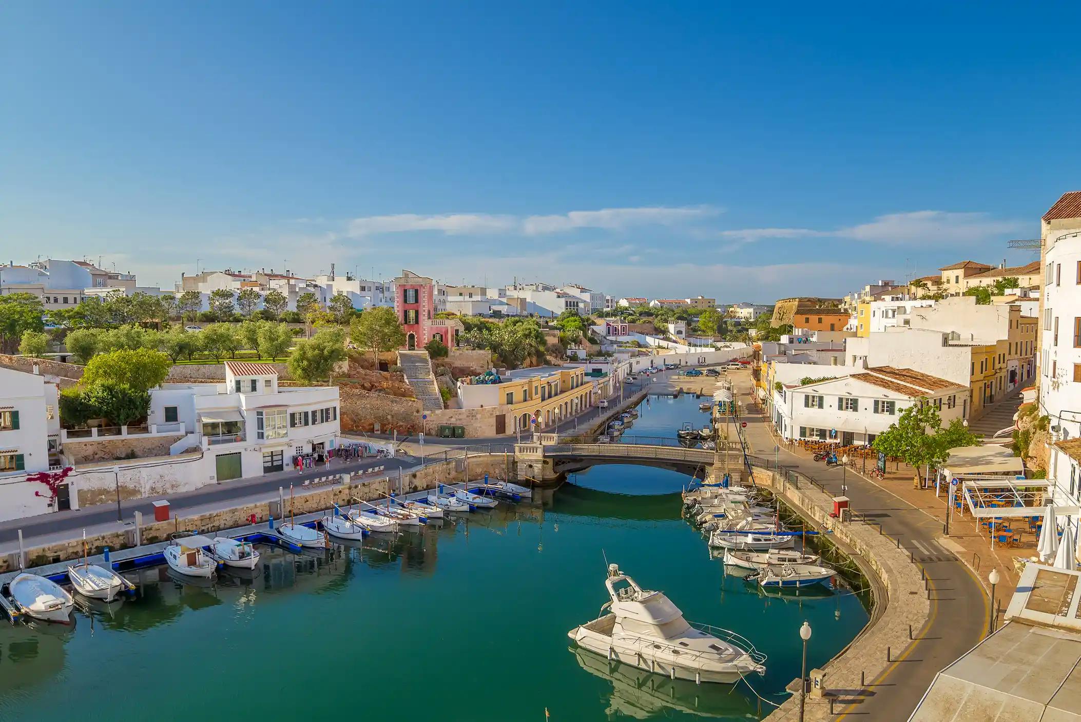 Port view of Ciutadella de Menorca, Spain