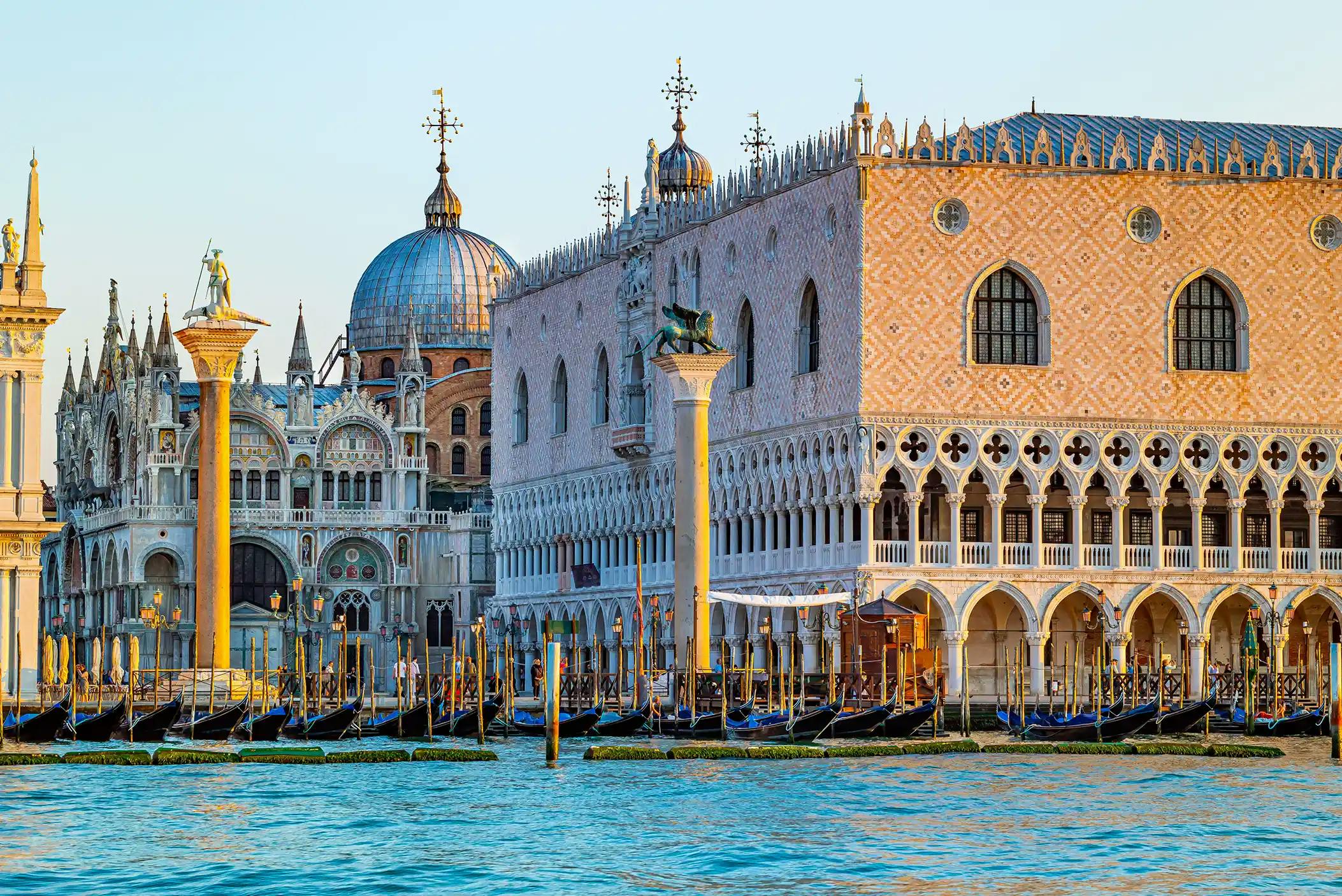 Port view of Fusina (Venice), Italy