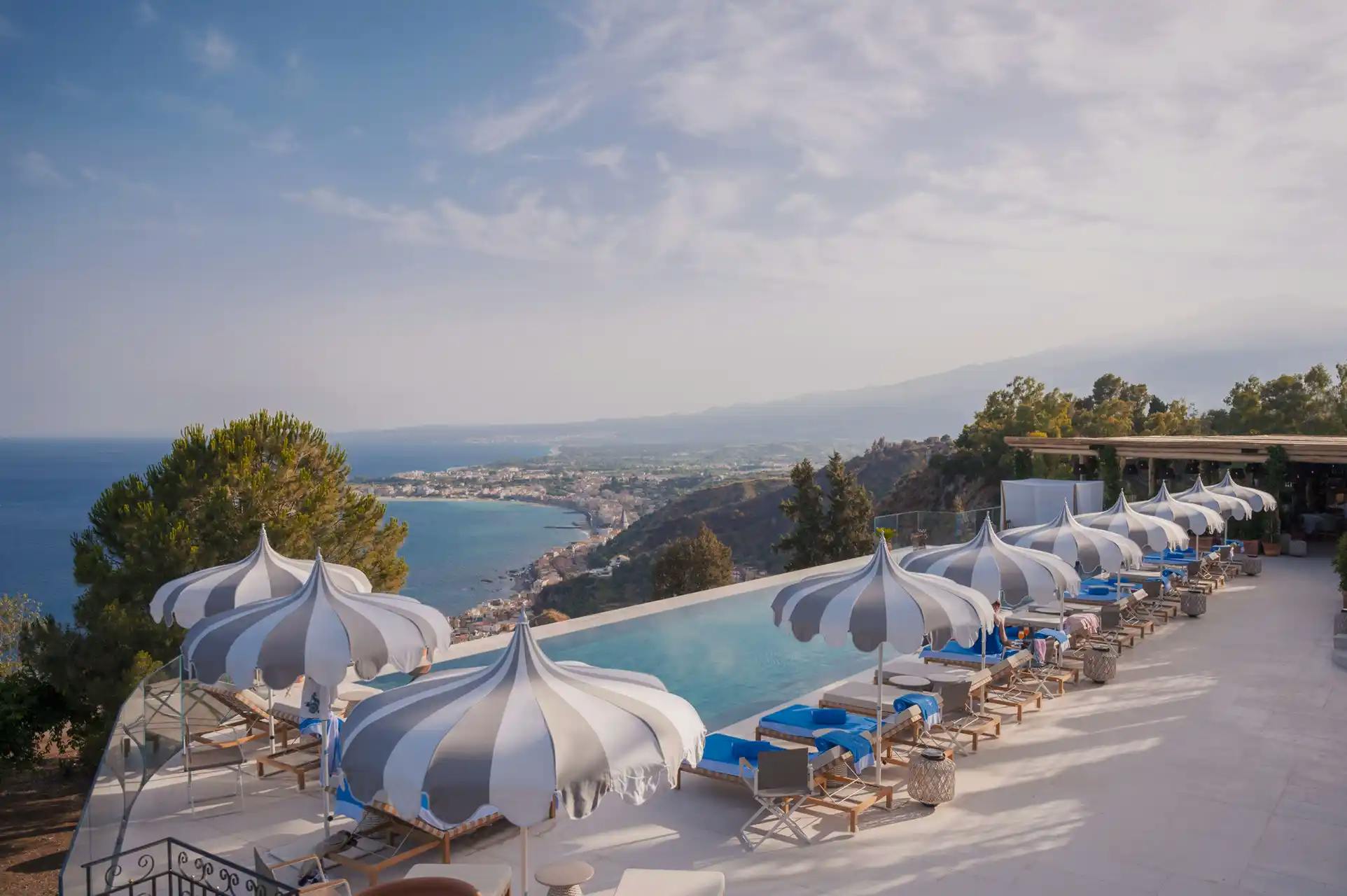 Taormina Four Seasons Hotel pool. 
