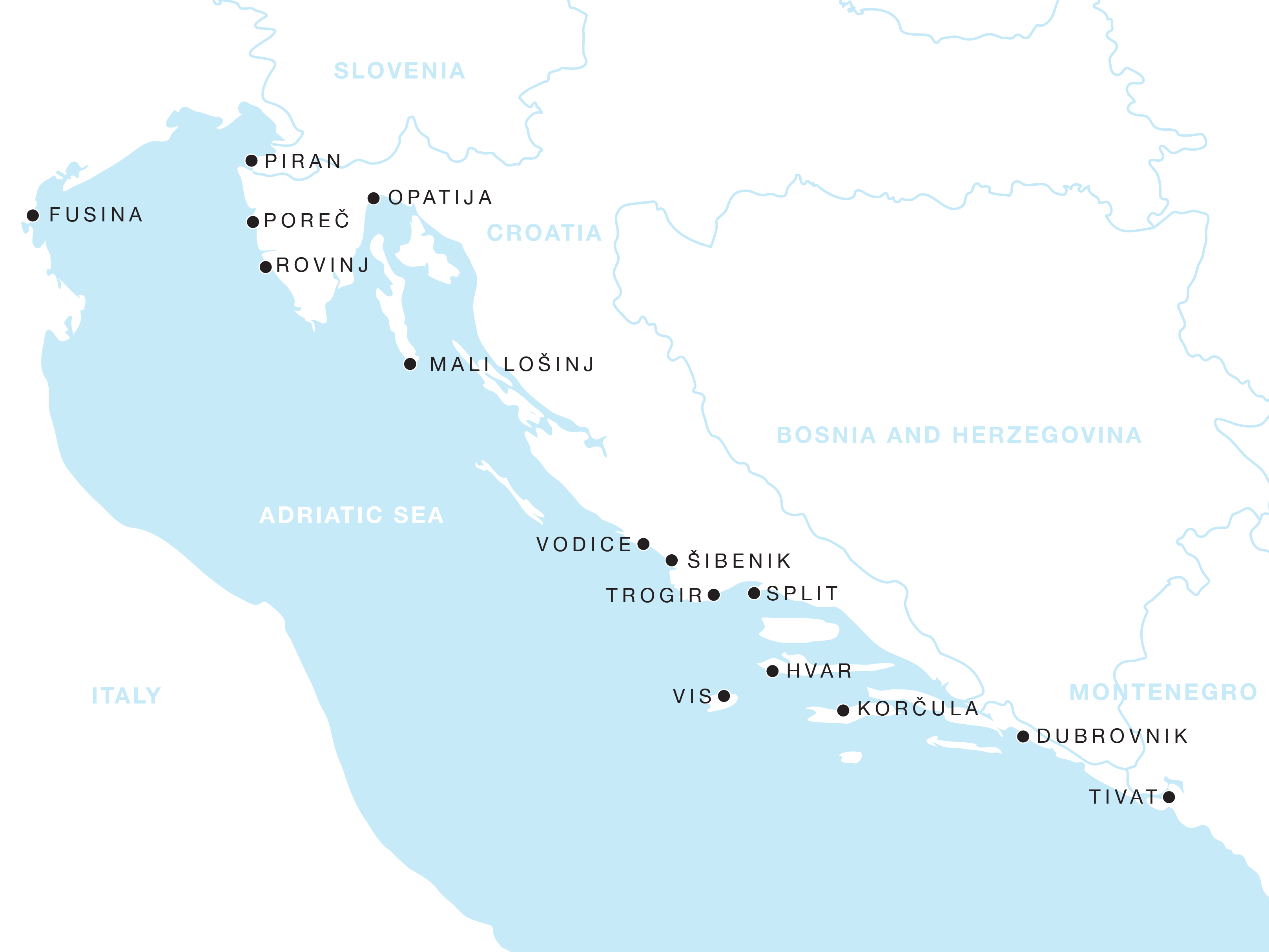 Map of The Adriatic
