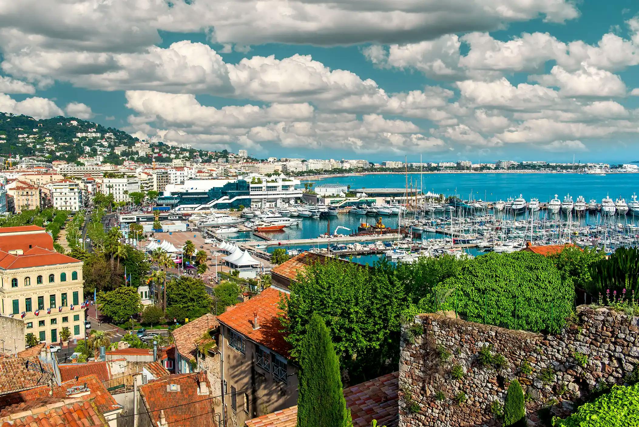 Aerial view of Cannes, France