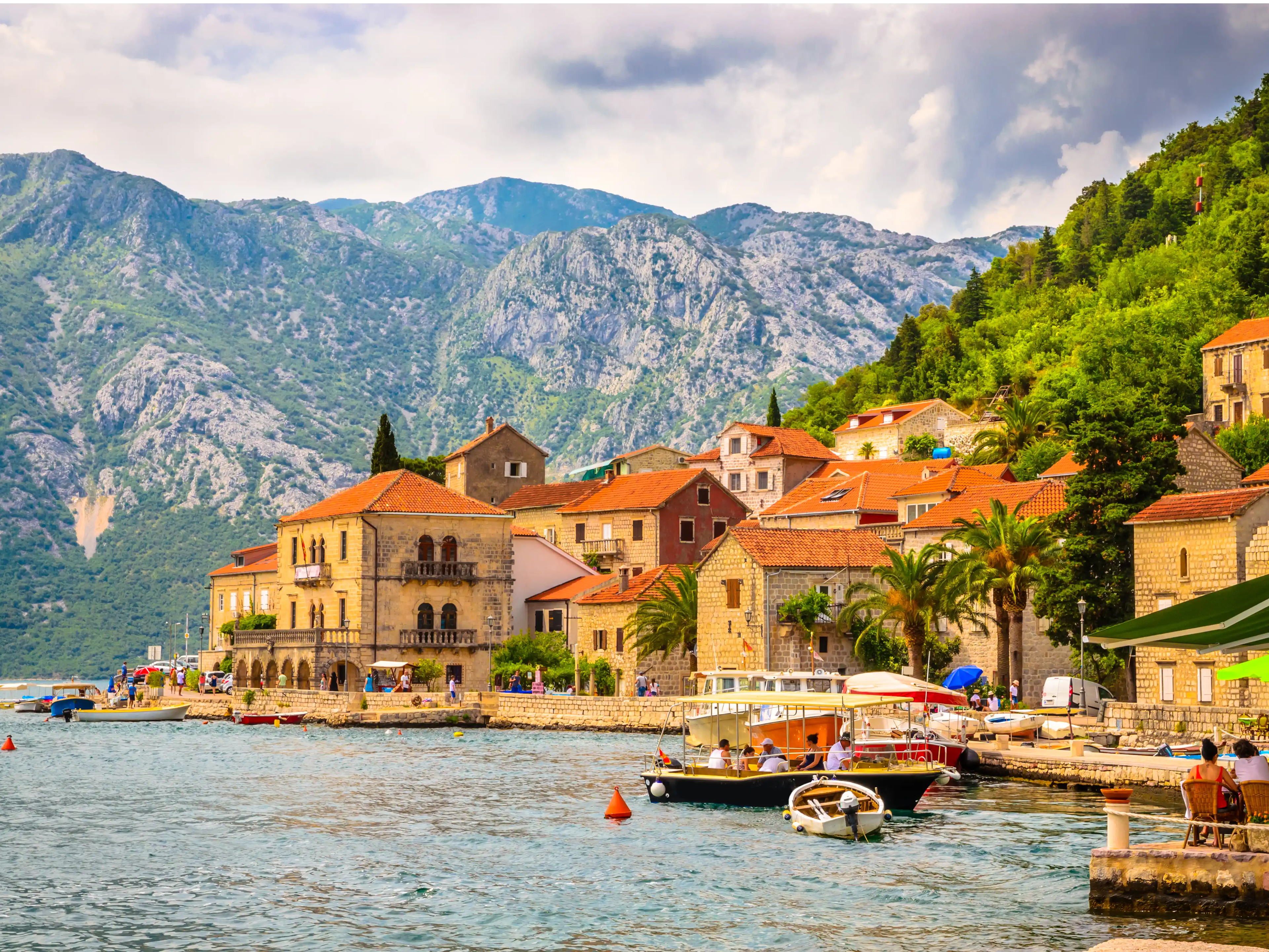 Tivat Montenegro shoreside town.