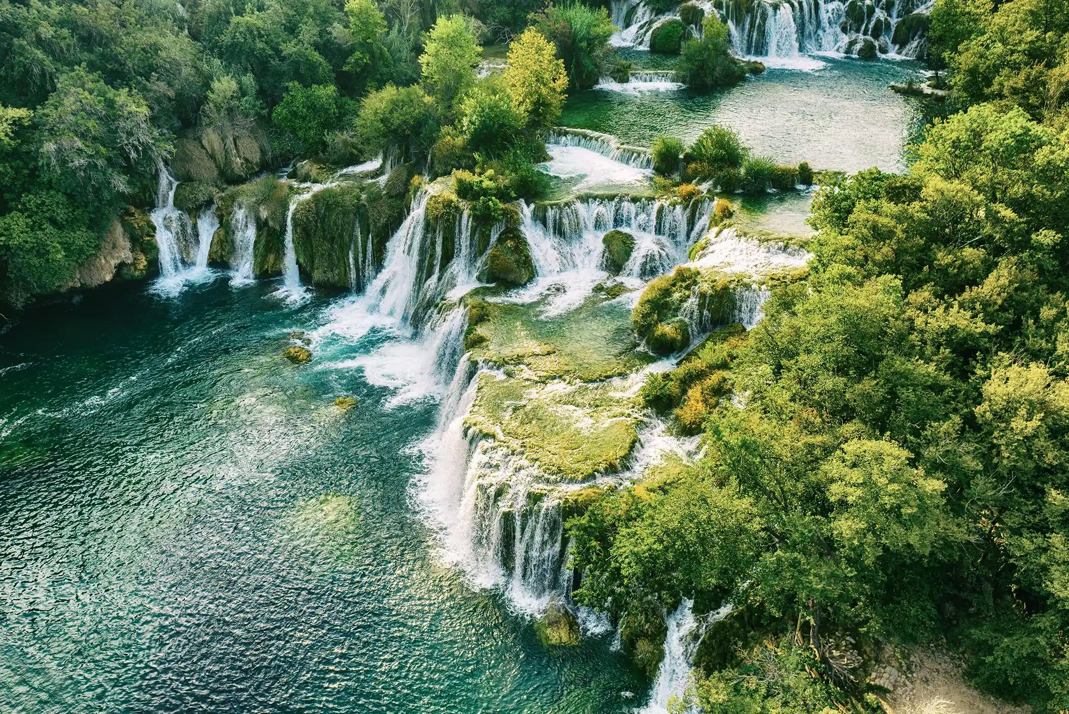 View of waterfall in Split, Croatia
