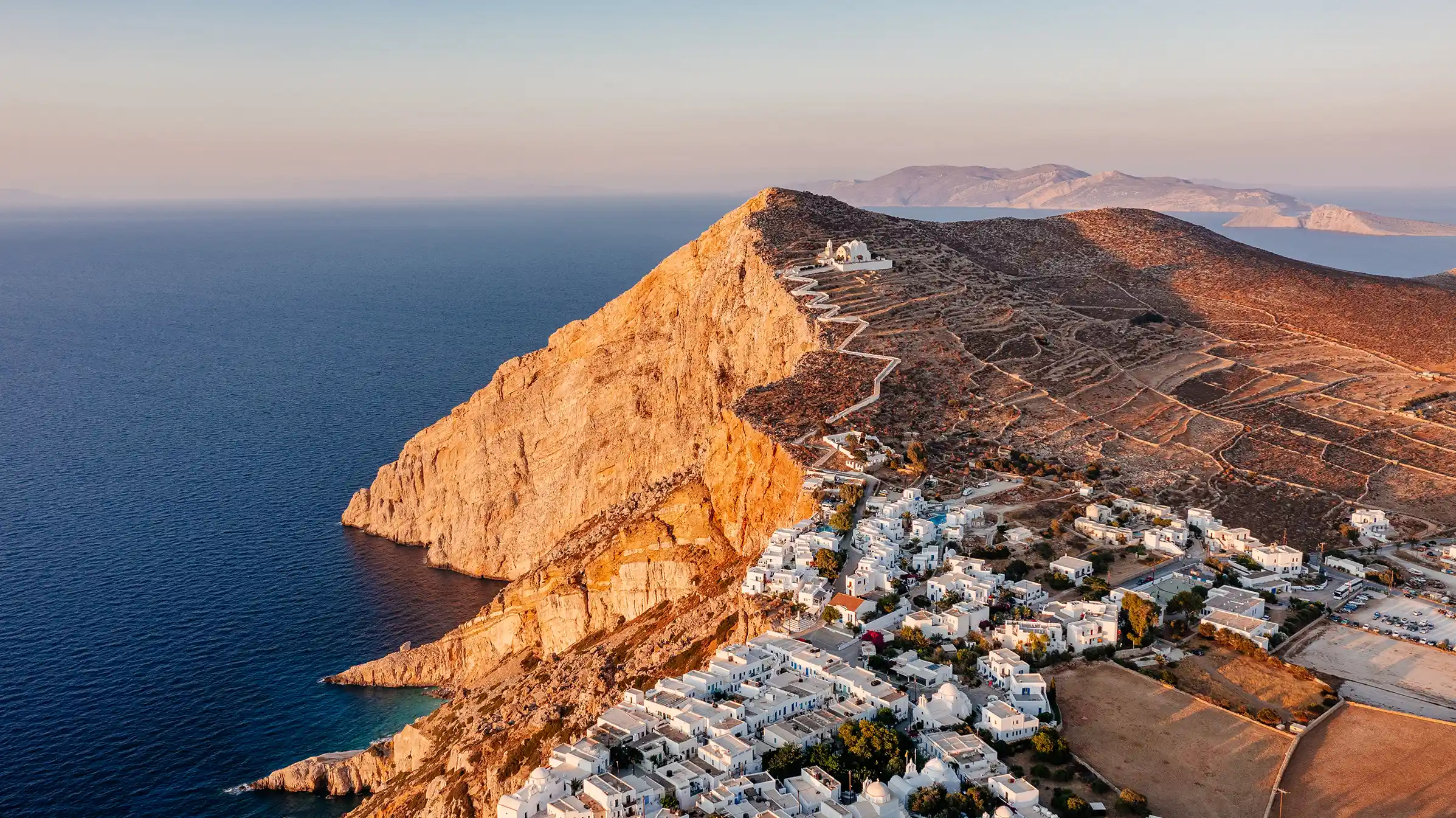 Aerial photo of cliffside