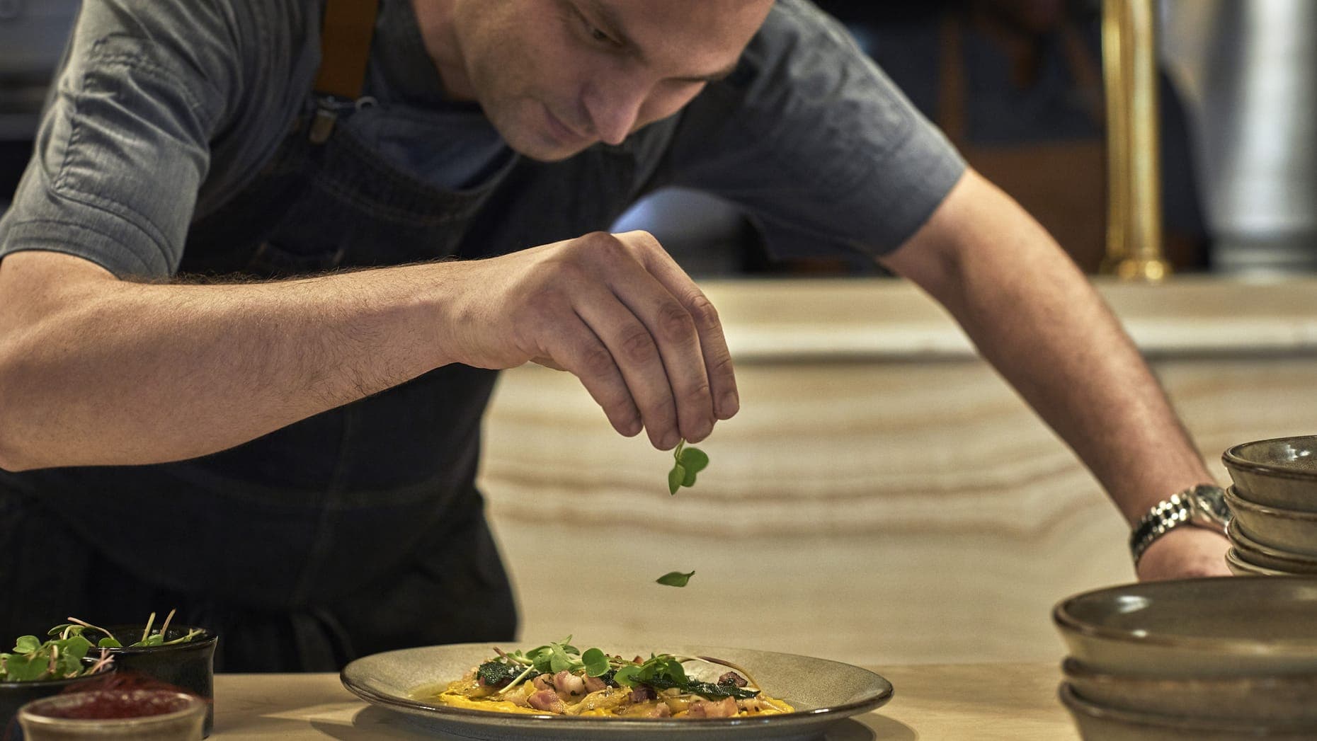 Chef preparing a meal