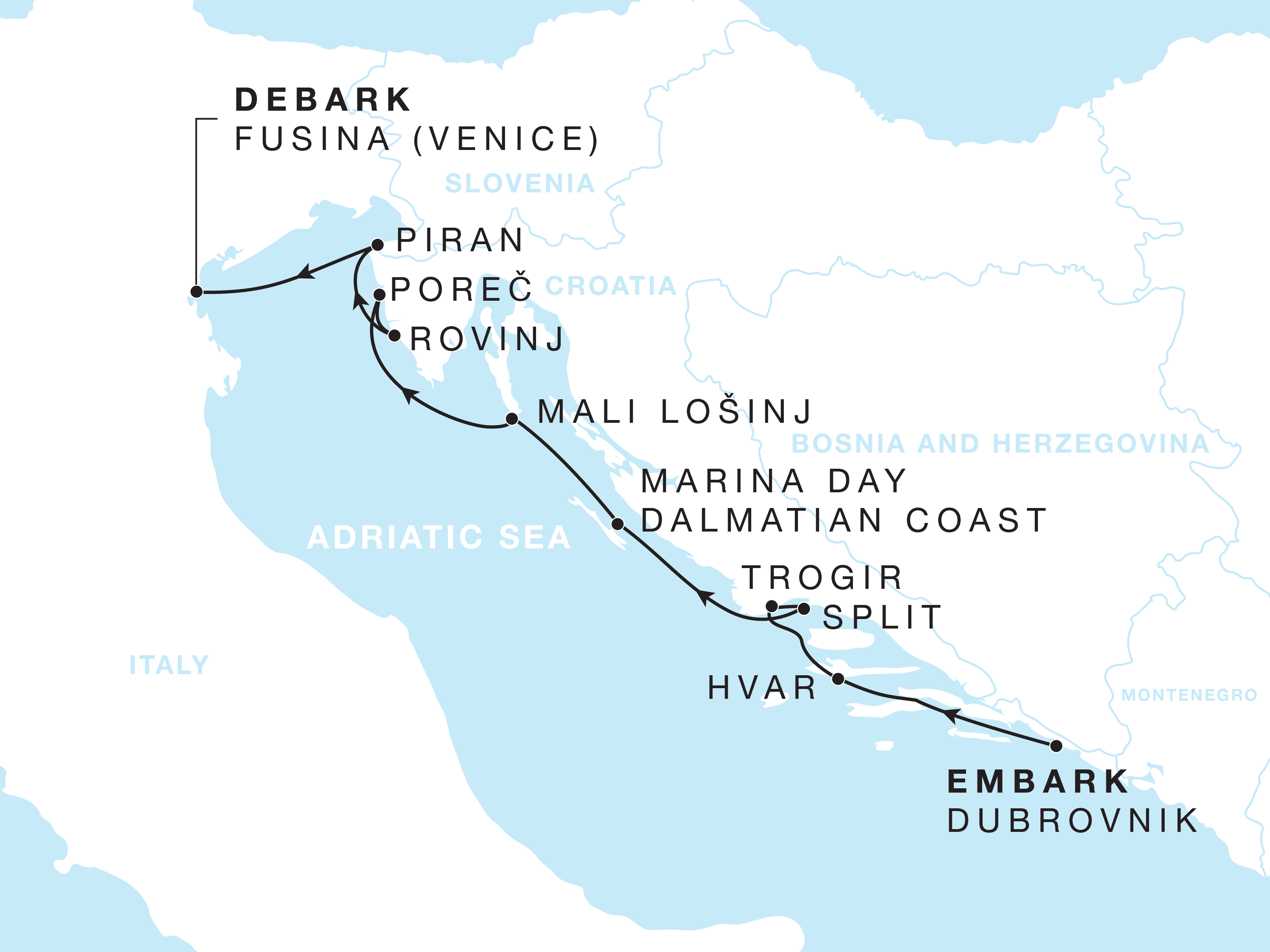 Mobile map view of voyage