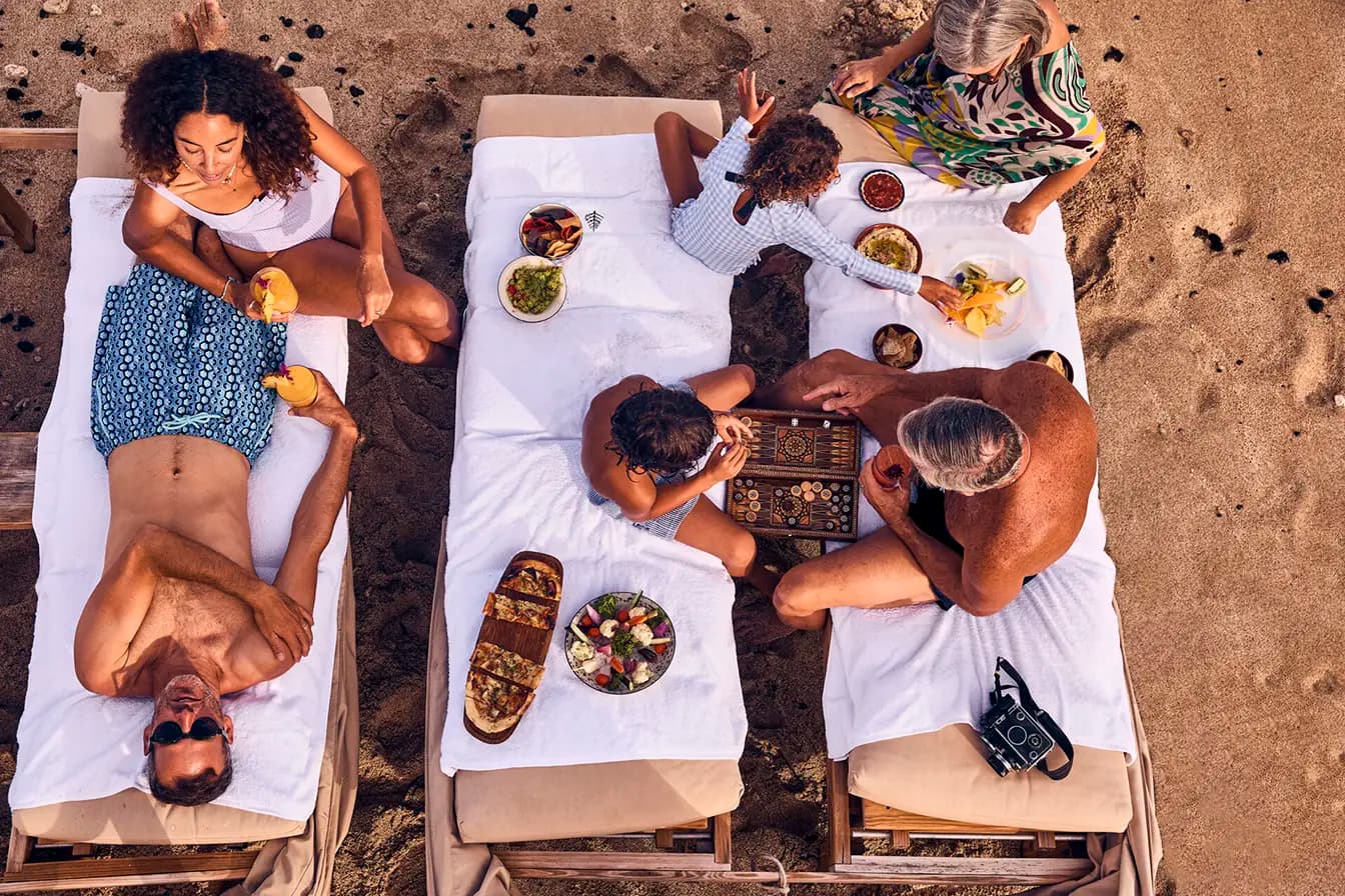 People relaxing on the beach
