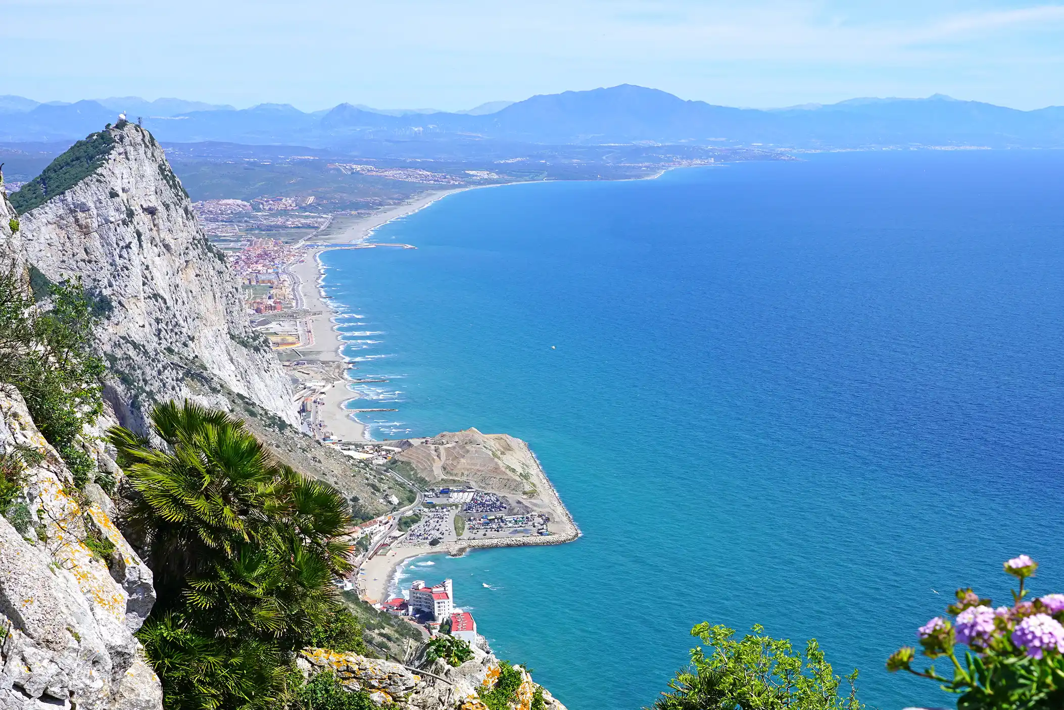 Aerial view cliffside
