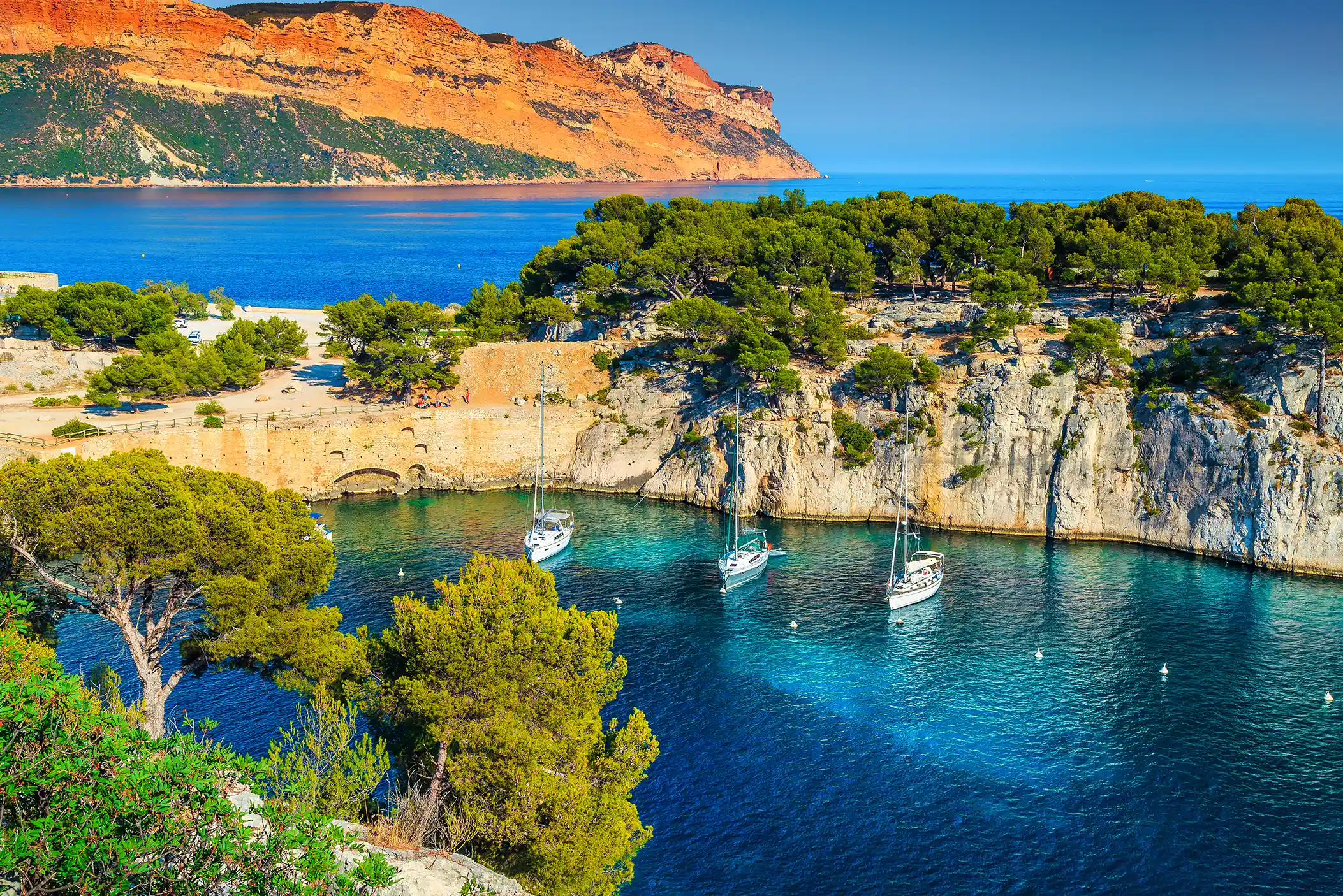 Boats in Saint-Cyr-sur-Mer, France