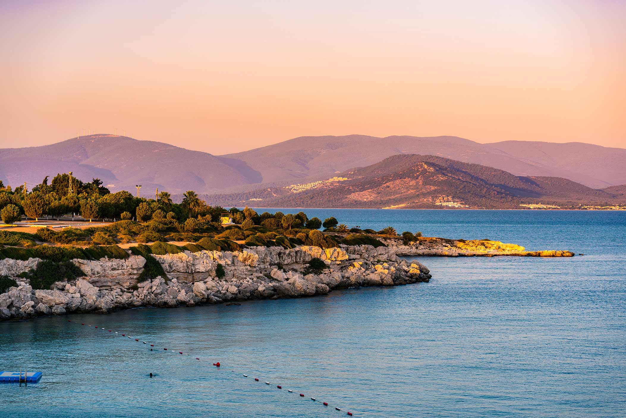 View of sea from Didim, Turkey