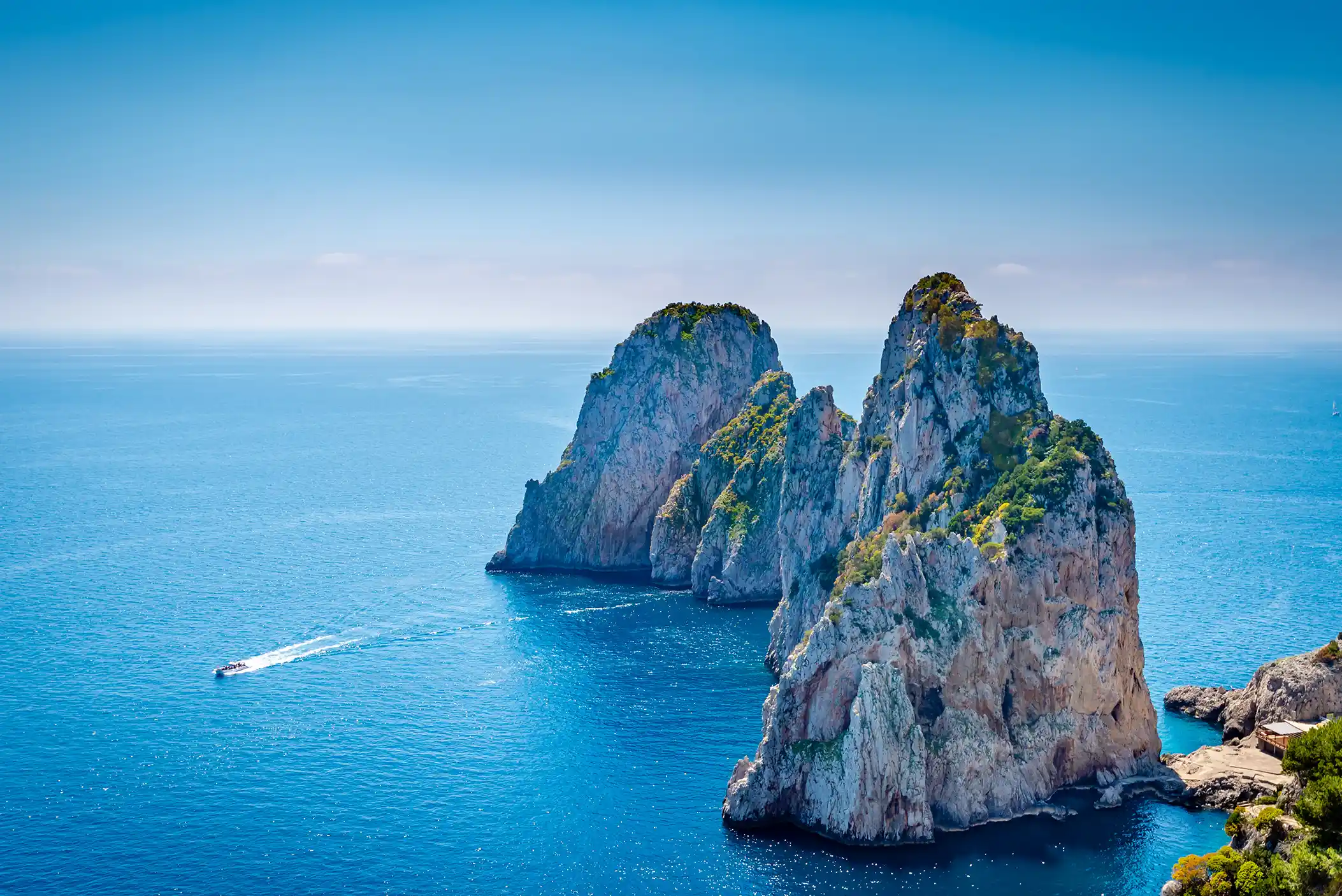 Aerial view of Capri, Italy